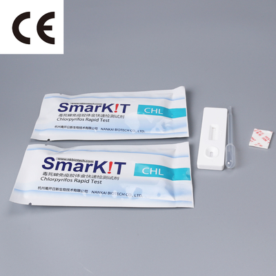 Kit de pruebas rápidas de plaguicidas organofosforados Clorpirifos Tiras de ensayo de plaguicidas proveedor