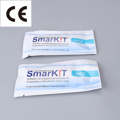 Kit de pruebas rápidas de nitrofurazona AOZ para la detección de residuos de antibióticos de mariscos proveedor