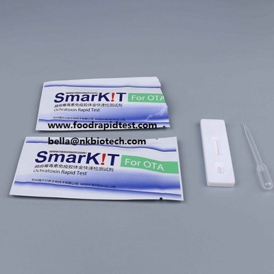 Kit de prueba rápida de ocratoxina Kit de prueba de aflatoxina total para maíz Trigo Test de prueba de diagnóstico de grano Kit de prueba de un paso proveedor