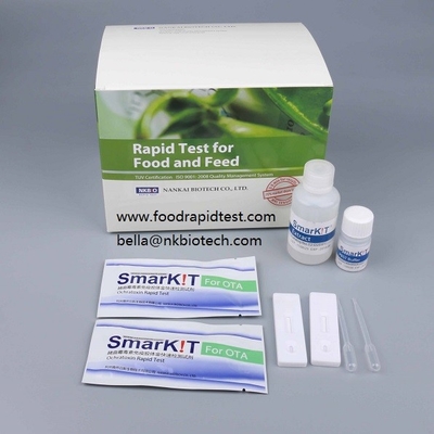 Kit de prueba rápida de ocratoxina Kit de prueba de aflatoxina total para maíz Trigo Test de prueba de diagnóstico de grano Kit de prueba de un paso proveedor