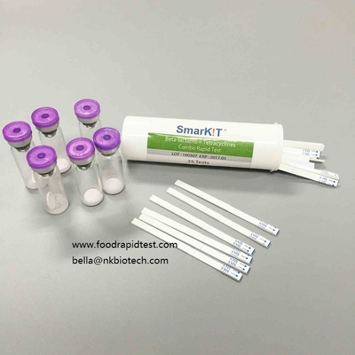 Beta-lactamas y tetraciclinas en combinación de prueba rápida Leche Kit de prueba rápida de antibióticos proveedor