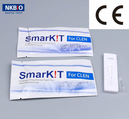 Kit de pruebas rápidas de clenbuterol clorhidrato para carne de cerdo, pollo, res Test antibiótico con tiras de prueba Kit de pruebas de diagnóstico proveedor